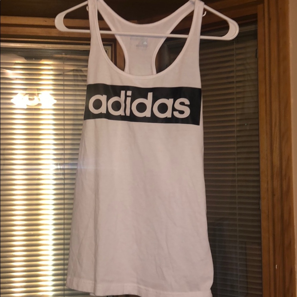 Large White Adidas Climalite Tank